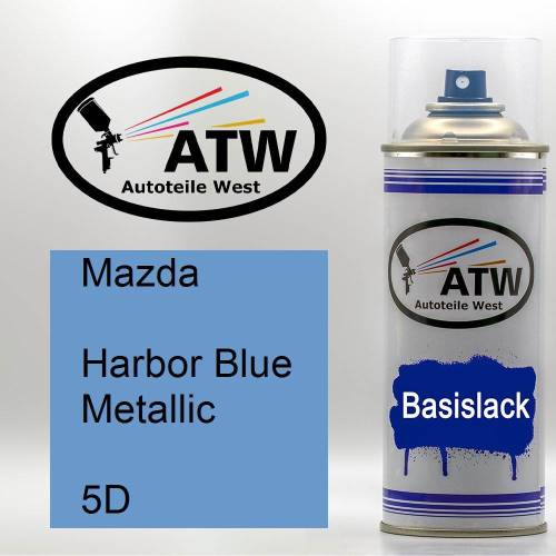 Mazda, Harbor Blue Metallic, 5D: 400ml Sprühdose, von ATW Autoteile West.
